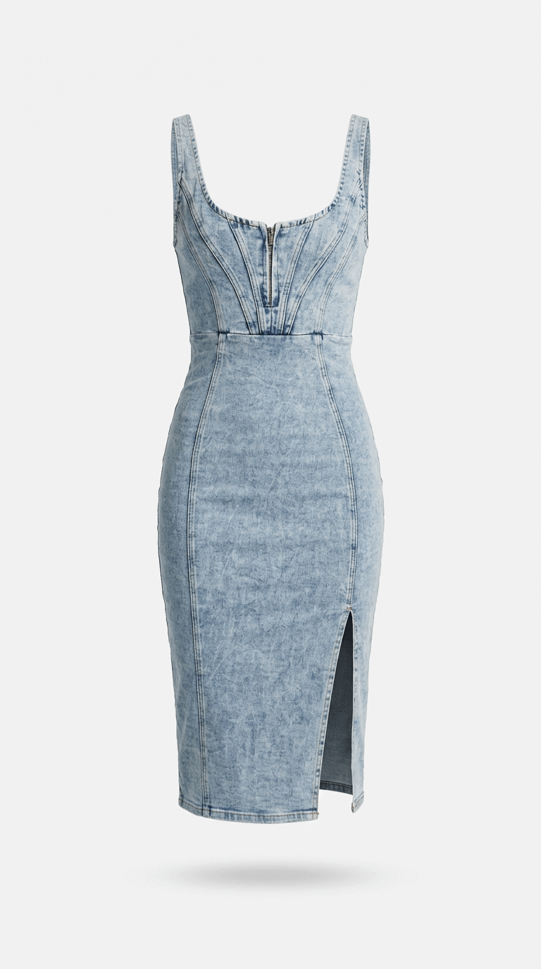 Fit and Flare Midi Dress for Ladies