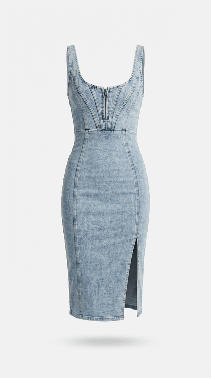 Fit and Flare Midi Dress for Ladies