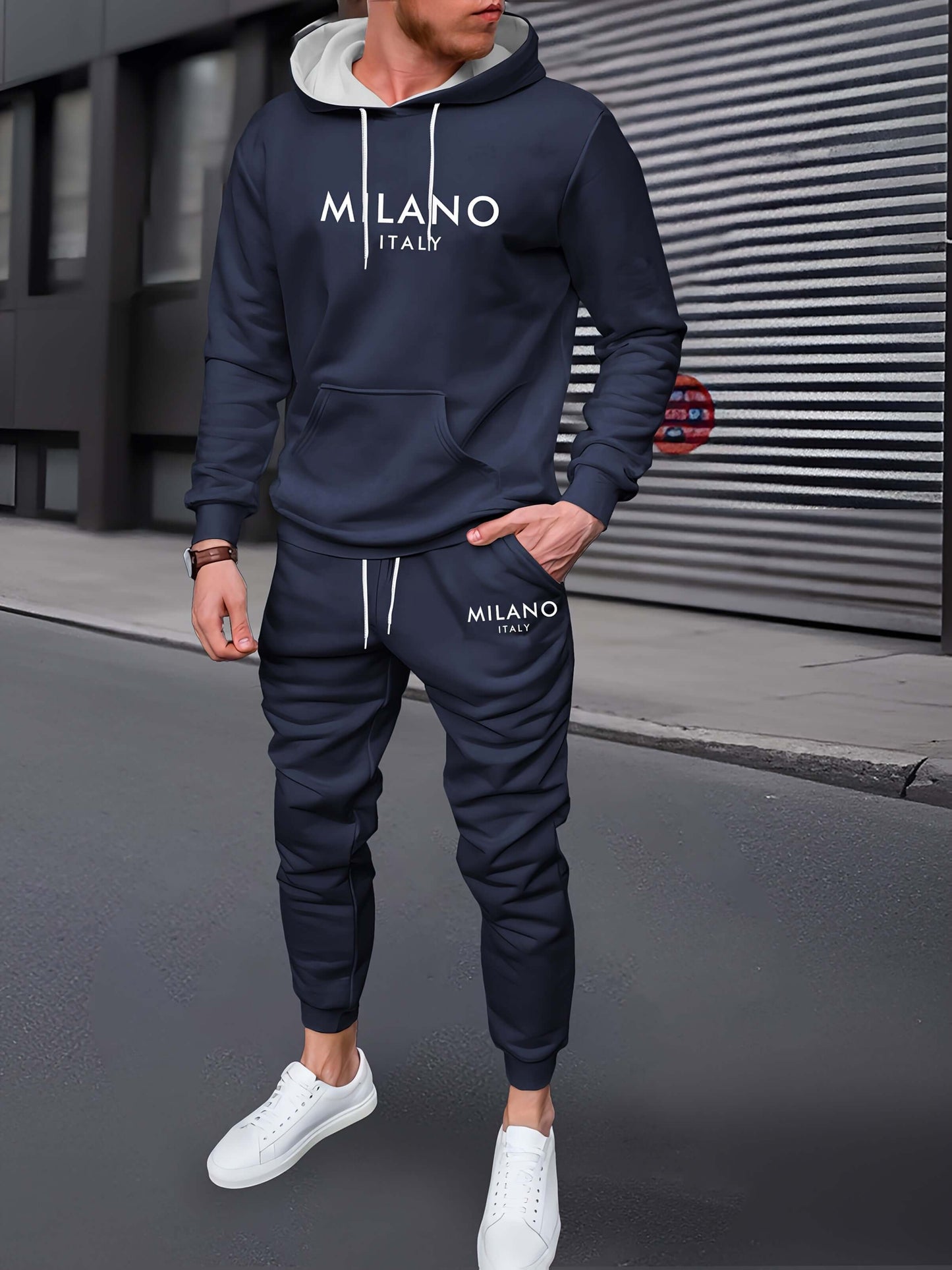 Men's Luxury Sweatpants Hoodie Outfit - Luxivelle