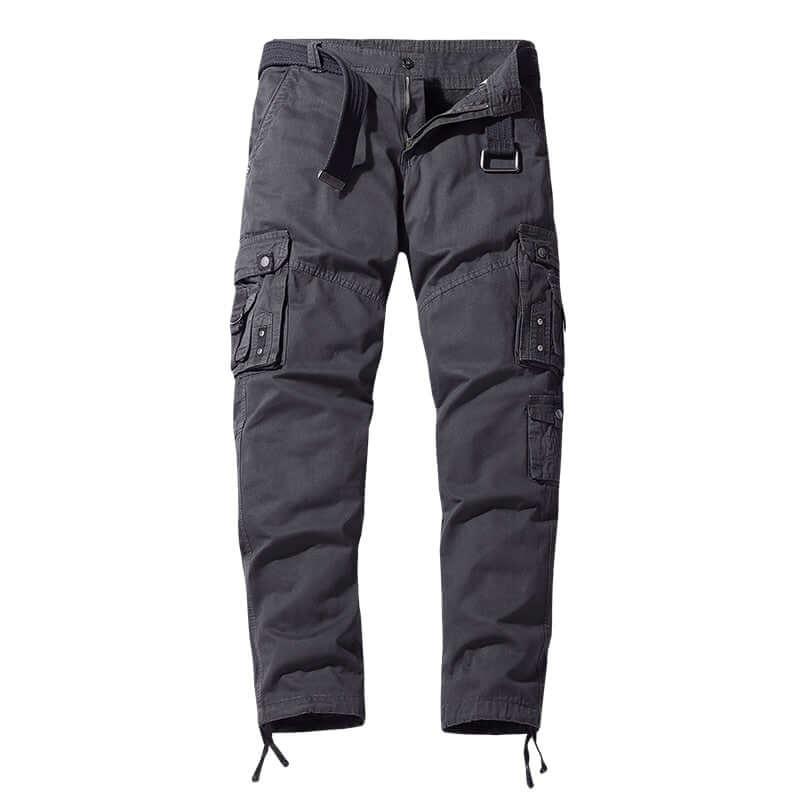 Comfortable Fit Casual Cargo Pants with Elastic Cuffs