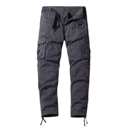 Comfortable Fit Casual Cargo Pants with Elastic Cuffs