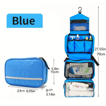 Portable Travel Toiletry Bag – Space Saving Bathroom Organizer