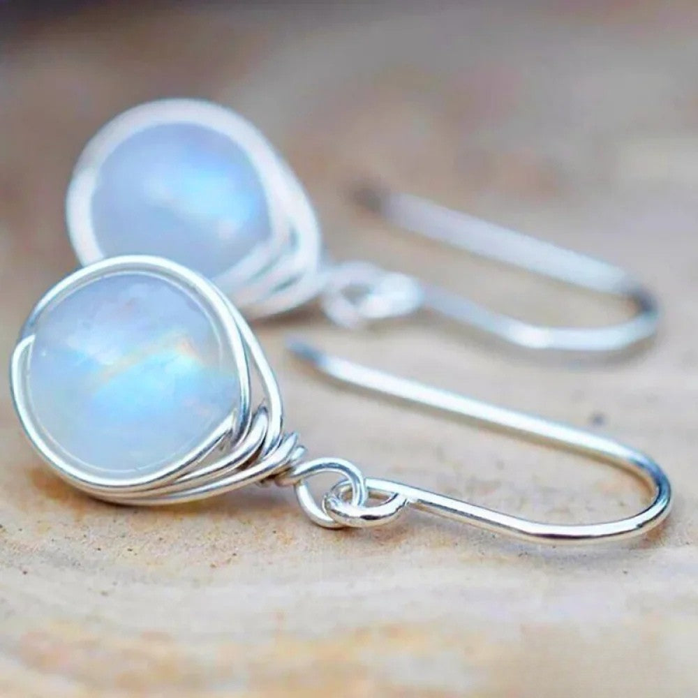 Vintage Gemstone Drop Earrings - Luxivelle