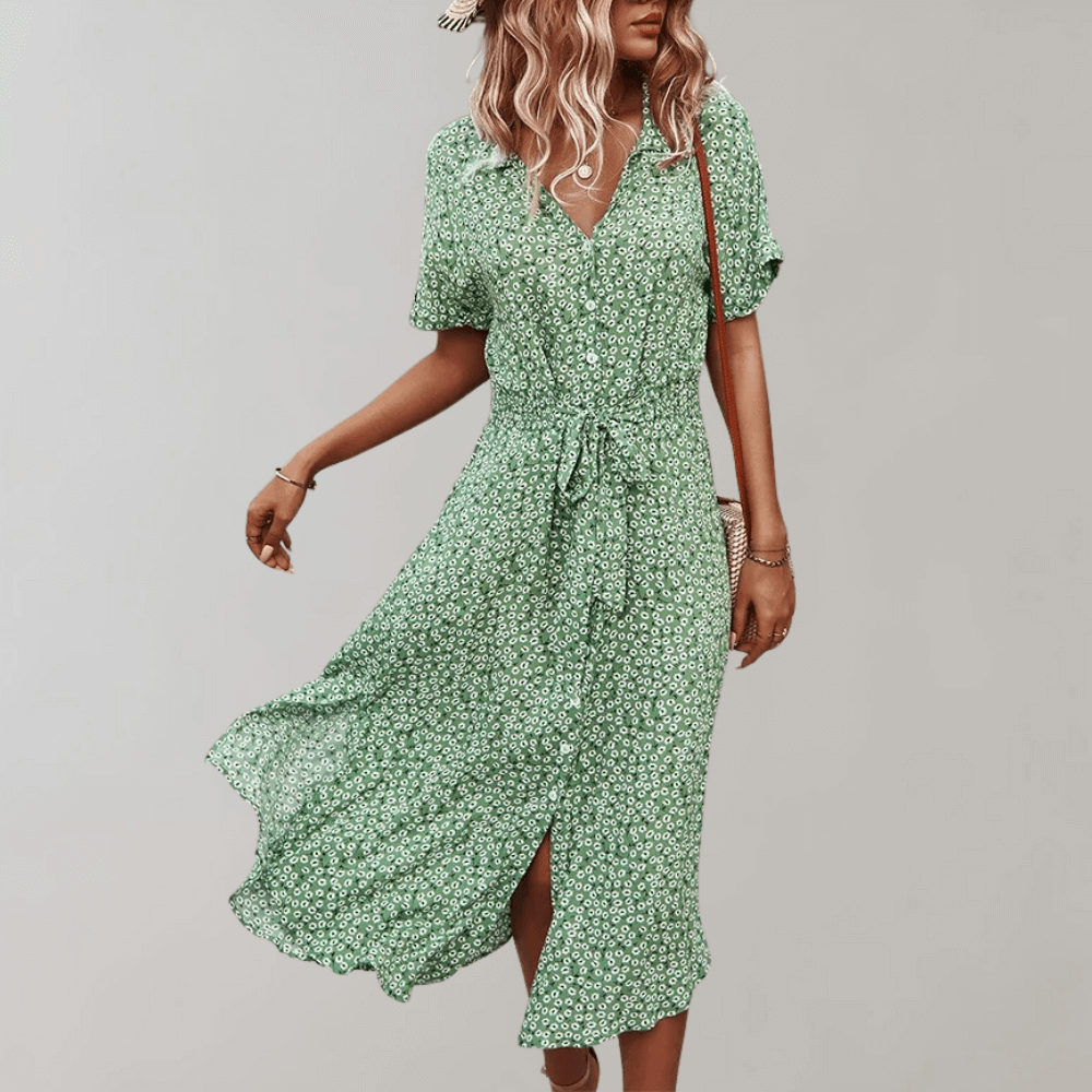 Comfortable Casual Midi Dress Polyester