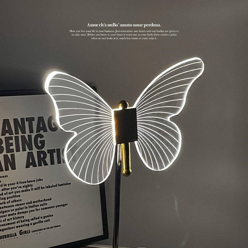 Colorful Glass Butterfly Desk Light Lamp