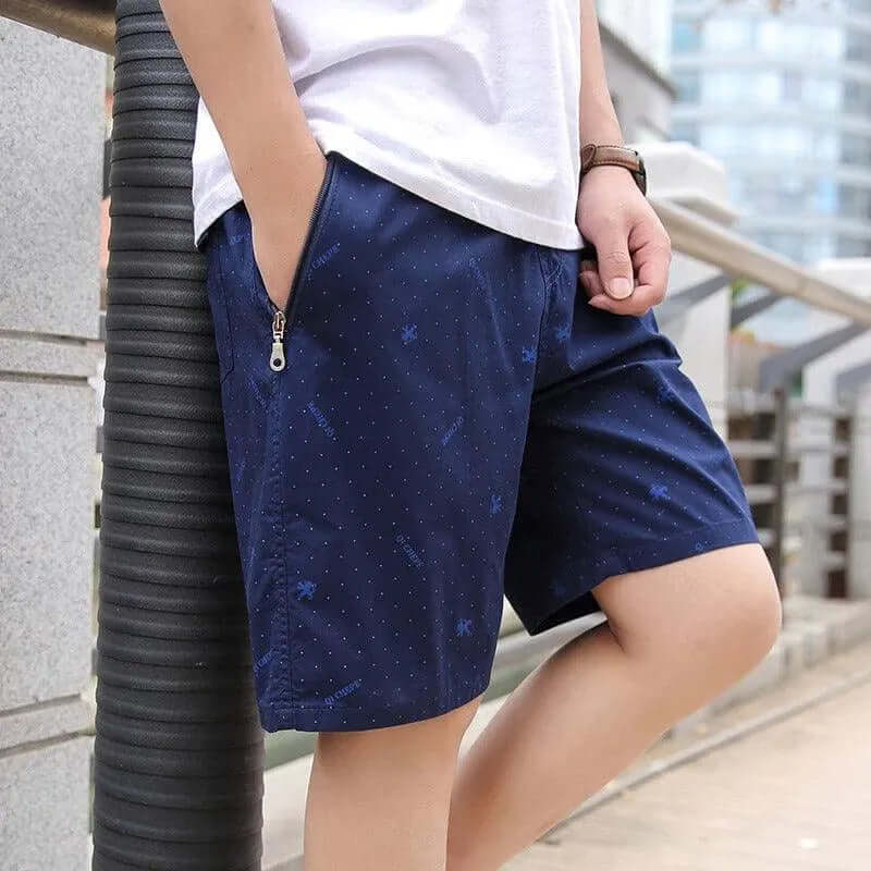 Comfortable Men's Lightweight Summer Shorts with Zip Pocket - Luxivelle