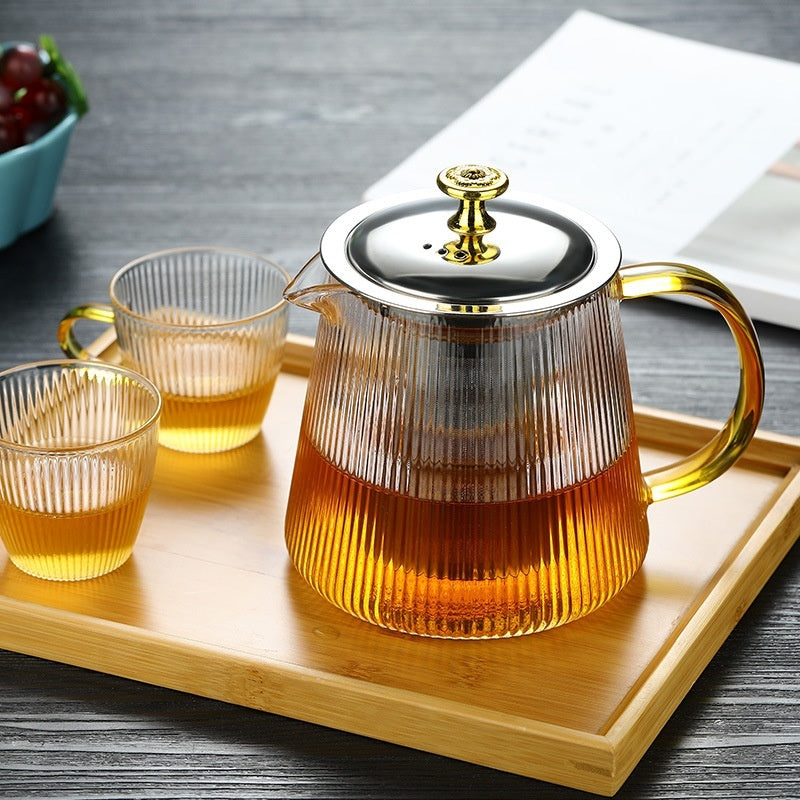 Clear Borosilicate Glass Teapot - Sleek Design - Luxivelle