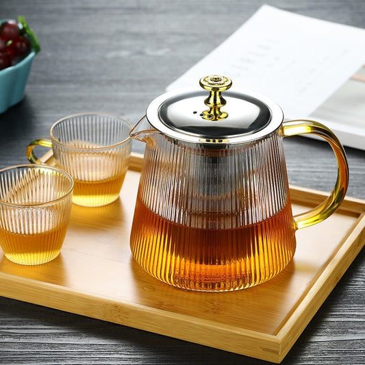 Clear Borosilicate Glass Teapot - Sleek Design - Luxivelle