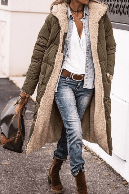 Warm Double Sided Women's Parka Coat