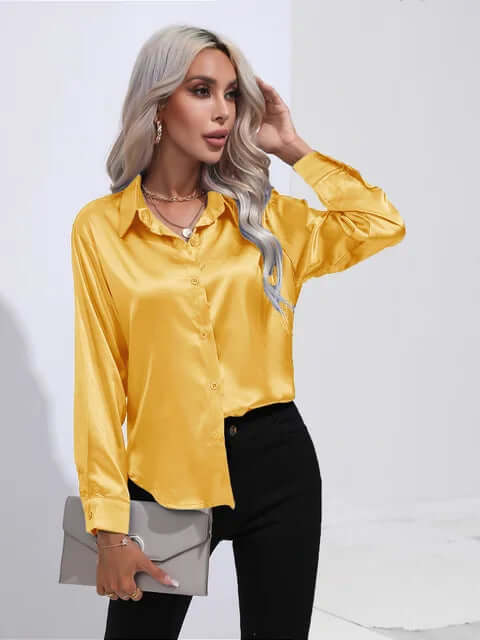 Ladies Soft Flowy Long Sleeve Shirt