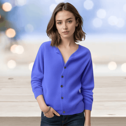 Soft V Neck Cashmere Sweater for Women