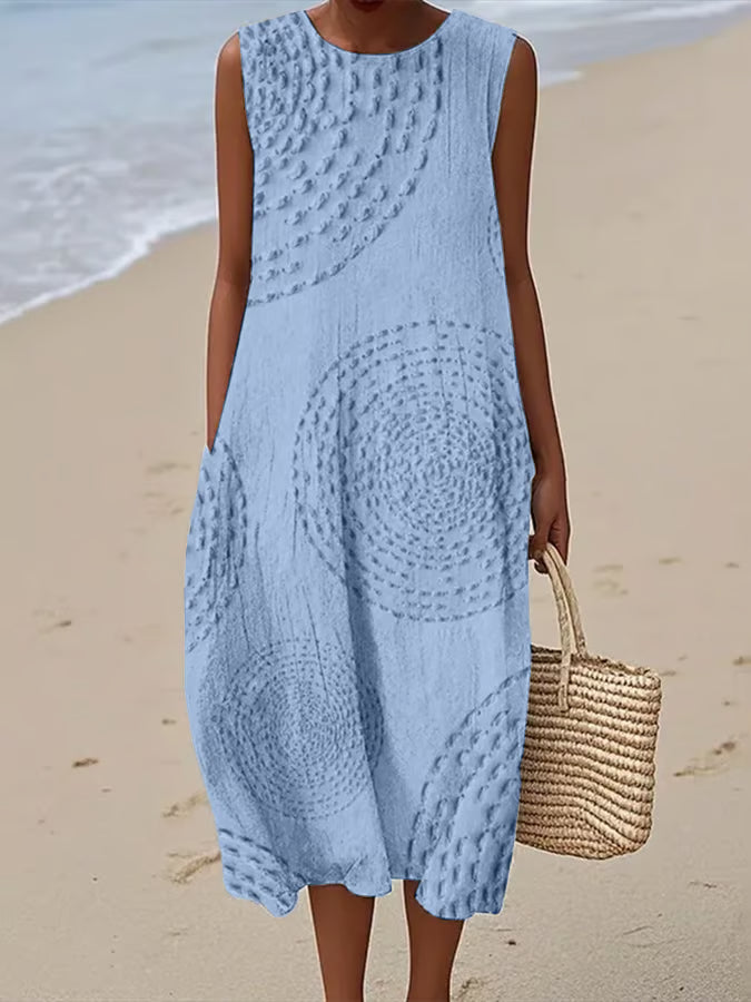 Sleeveless Floral Maxi Dress with Embellished Detail