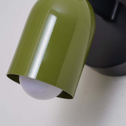 Dual Arm Brushed Steel Wall Lamp