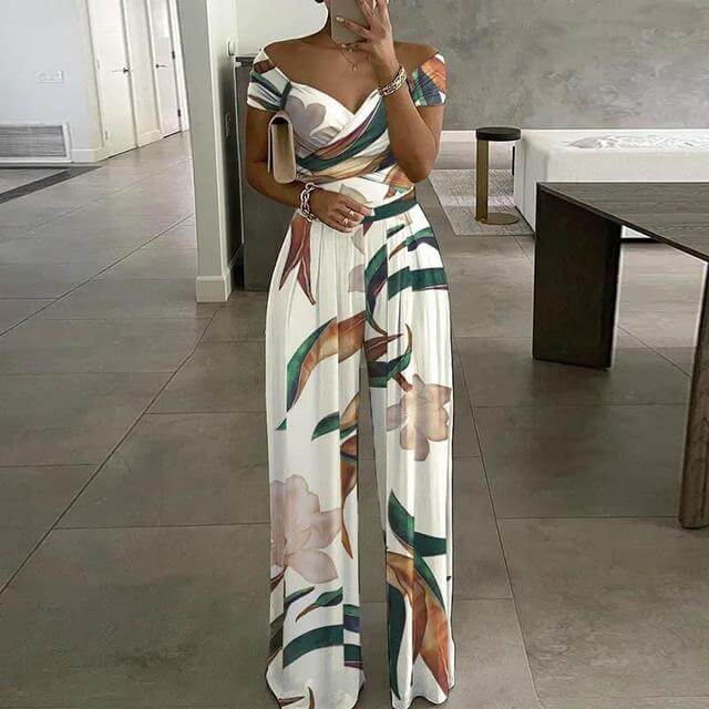Beautiful Cold Shoulder Loose Fit Jumpsuit