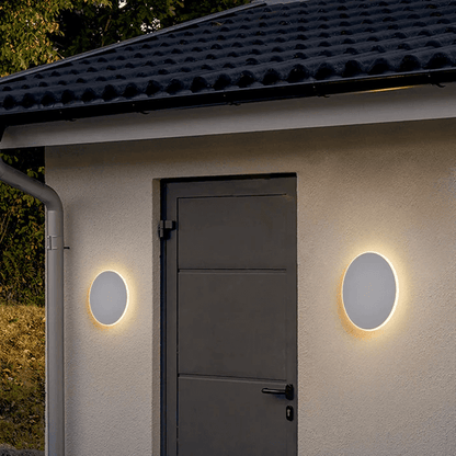 Circular Stainless Steel Outside Security Lamp
