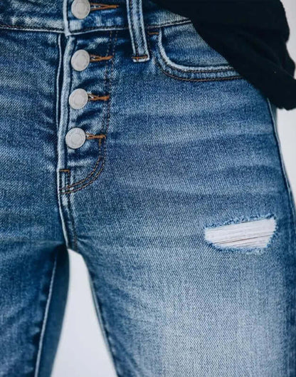 Trendy Skinny Distressed Denim Jeans