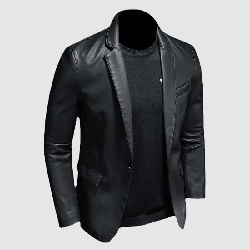 Rugged Genuine Leather Biker Jacket