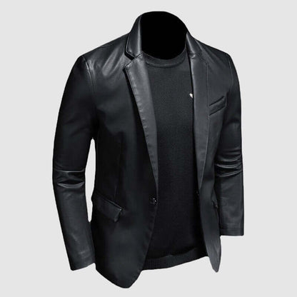 Rugged Genuine Leather Biker Jacket