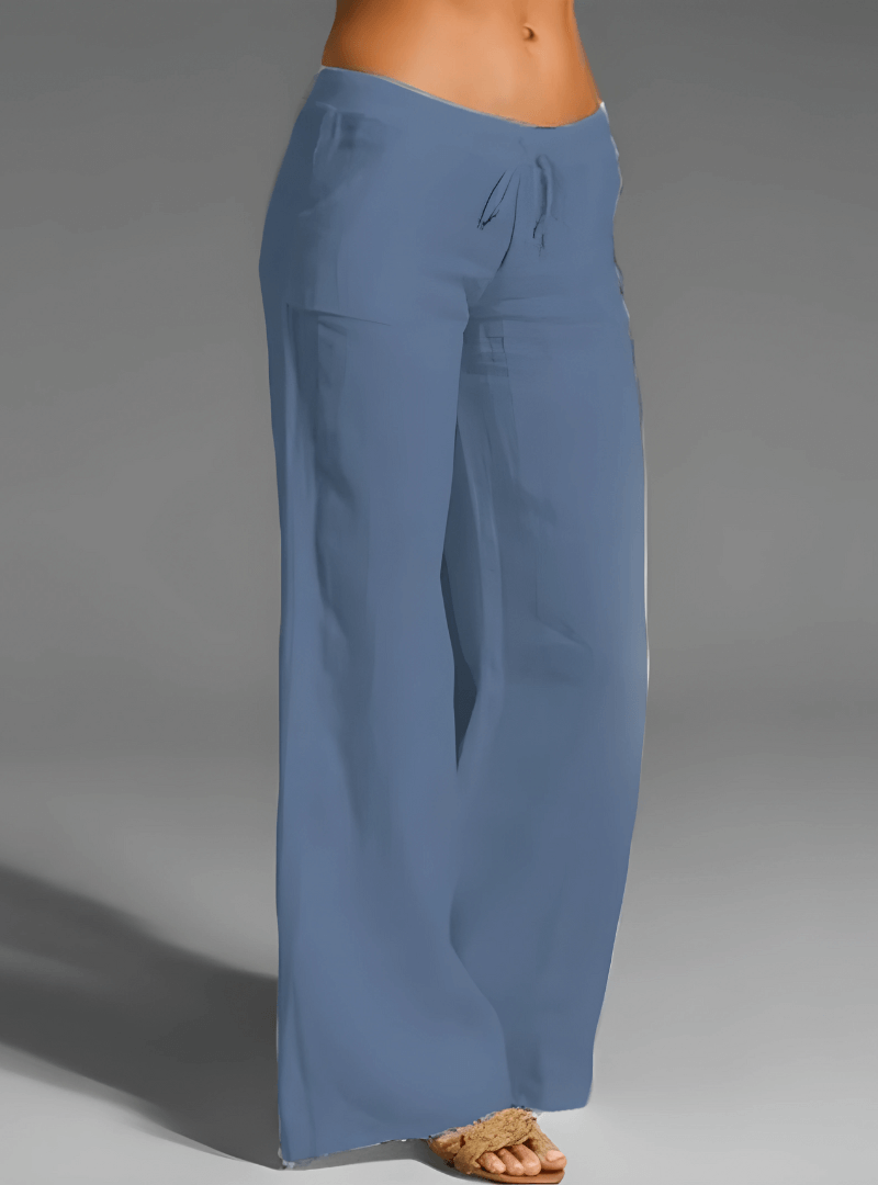 Relaxed Fit Light Linen Pants for Women