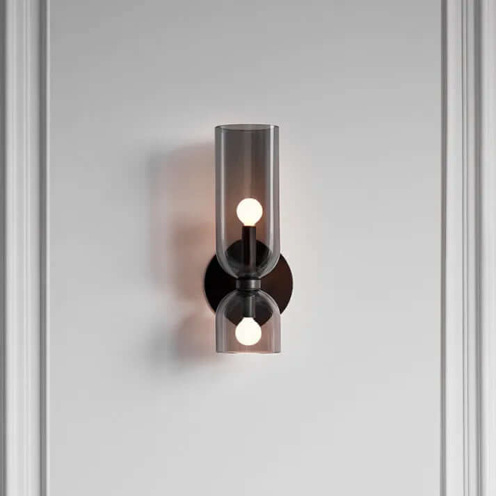 Stylish Double Glass LED Wall Light Fixture
