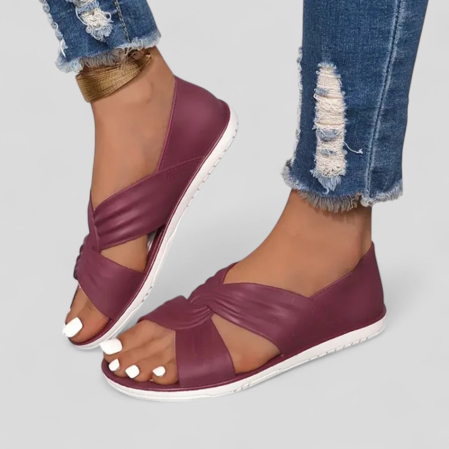Comfortable Women's Leather Summer Sandals