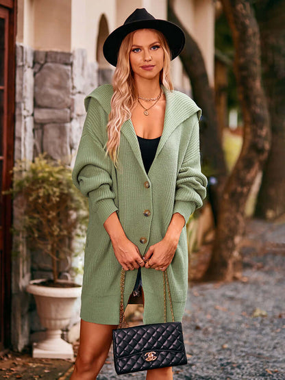 Soft Ladies Crew Neck Sweater Cardigan