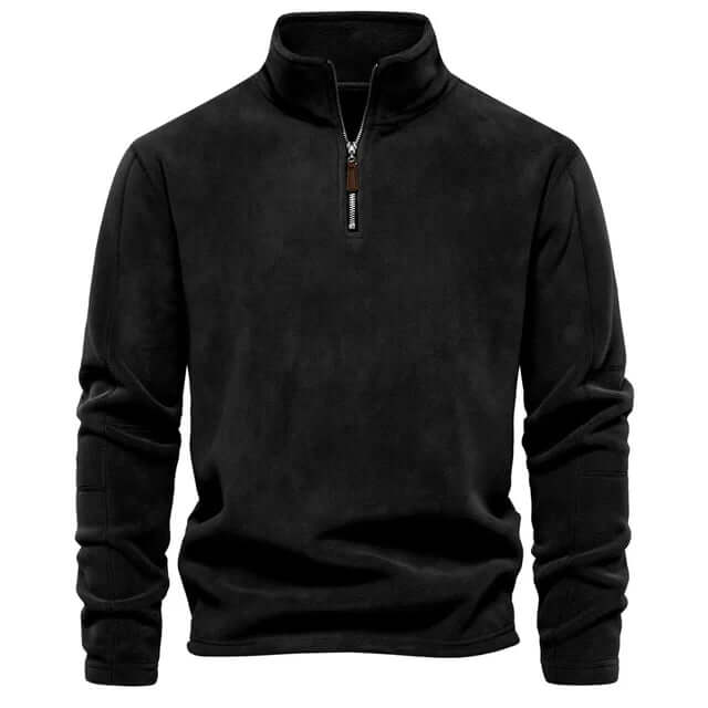 Warm Men's Fleece Coat with High Collar - Luxivelle