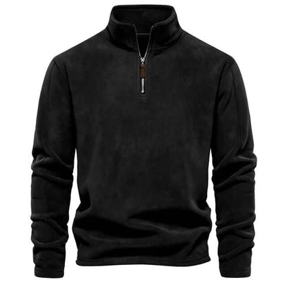 Warm Men's Fleece Coat with High Collar - Luxivelle