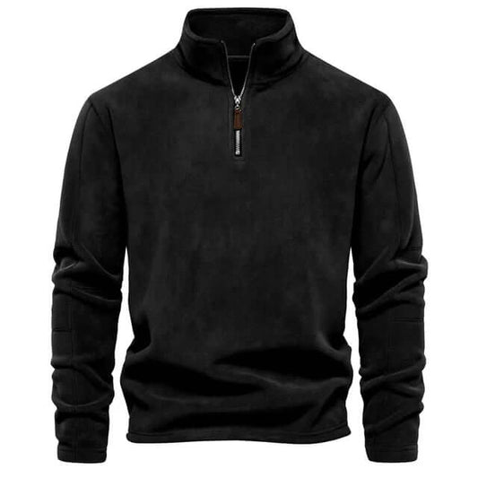 Warm Men's Fleece Coat with High Collar - Luxivelle