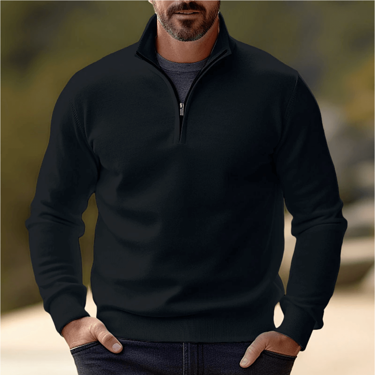 Men's Lightweight Crew Neck Sweater - Warm Cozy Layering