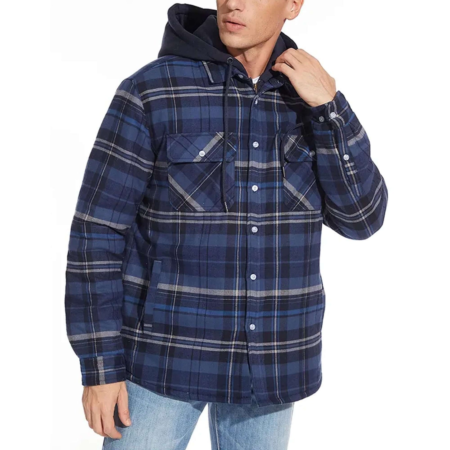 Classic Plaid Men's Winter Jacket