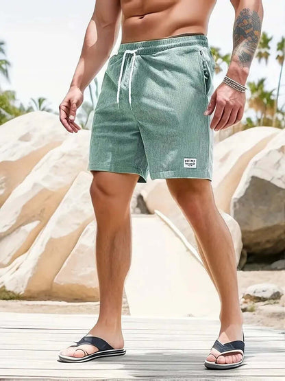 Men's Breathable Summer Shorts with Elastic Waist