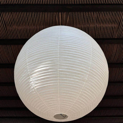 Simple White Cotton Shade Pendant Light with Metal Frame