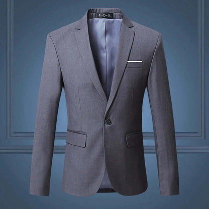 Slim Fit Classic Business Blazer - Luxivelle