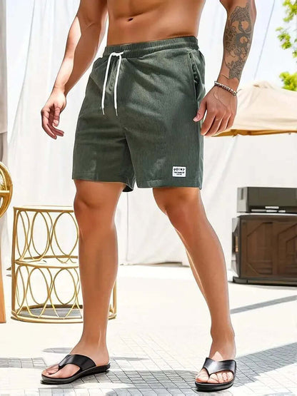Men's Breathable Summer Shorts with Elastic Waist