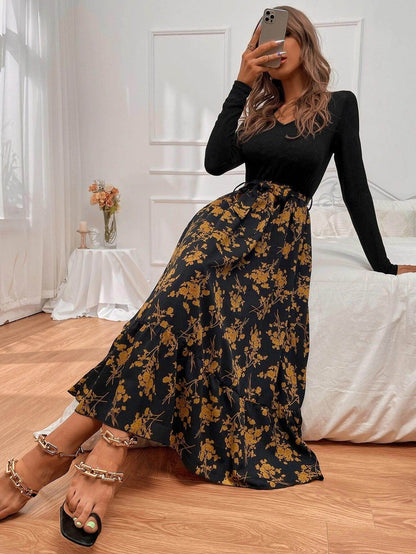 Pretty Fit Flare Long Sleeve Dress