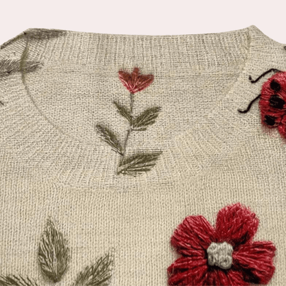 Cozy Ladies Cable Knit Sweater