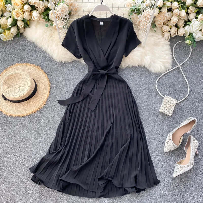 Ladies' Classic Flared Knee Length Dress - Luxivelle