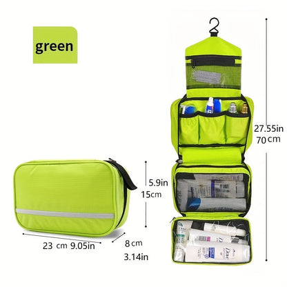 Portable Travel Toiletry Bag – Space Saving Bathroom Organizer