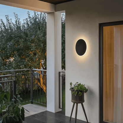 Circular Stainless Steel Outside Security Lamp