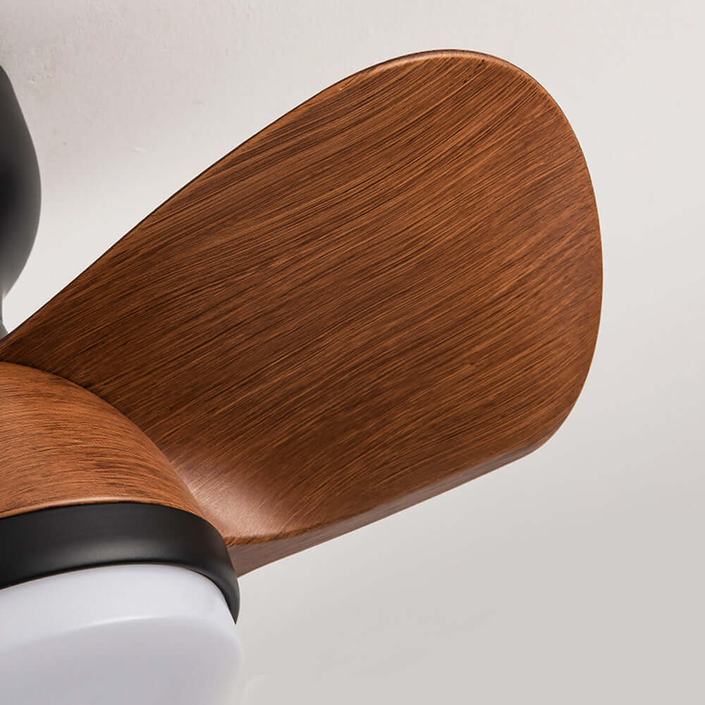Stylish Wood Grain Ceiling Fan with LED Lighting