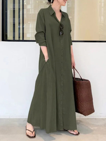 Ladies Classic Collared Shift Dress