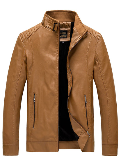 Arlo | Stylish Leather Jacket with Zipper Pockets