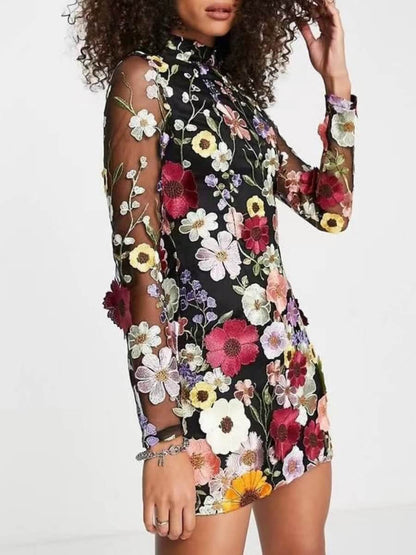 Eco Friendly Floral Embroidery Dress
