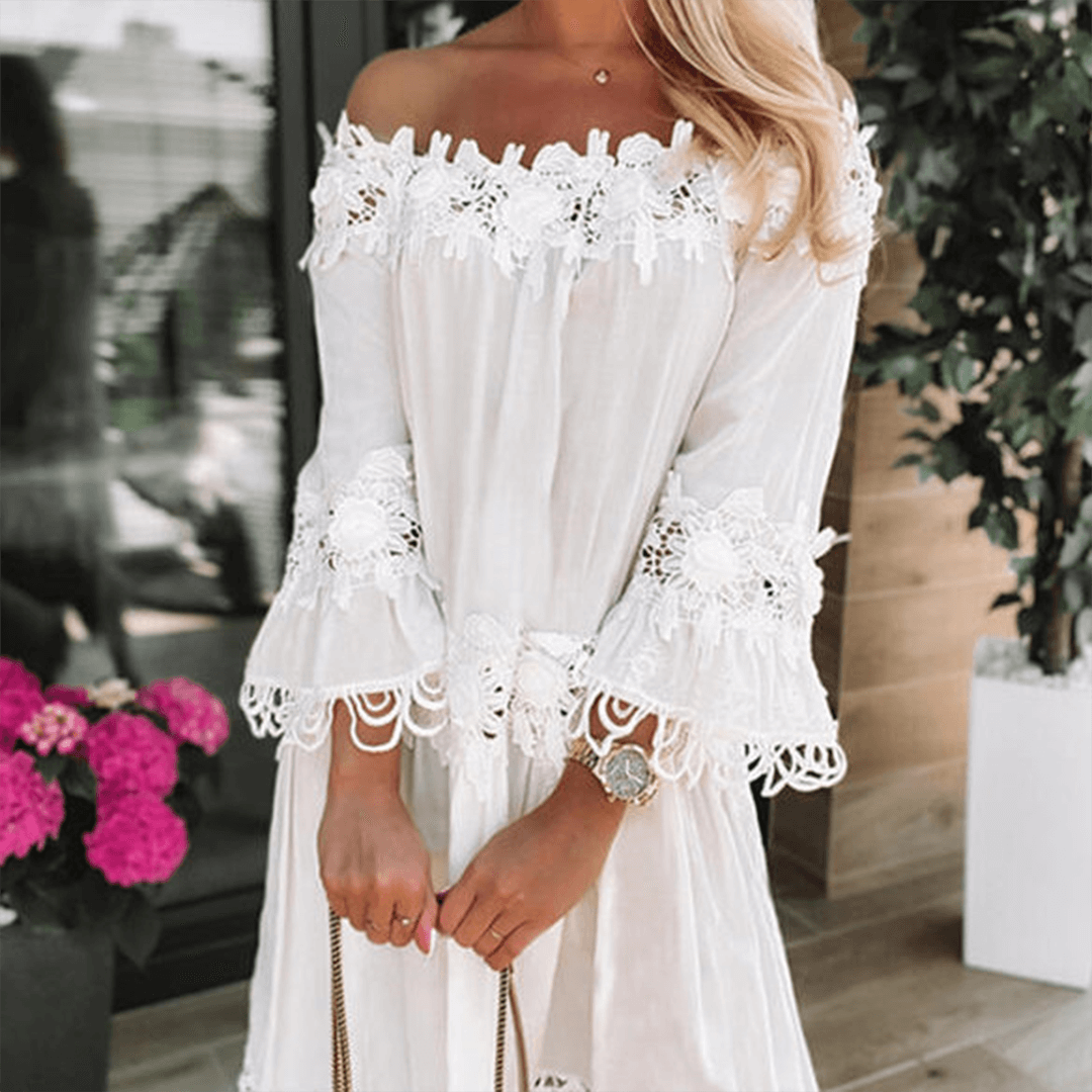 Casual Cold Shoulder Summer Dress