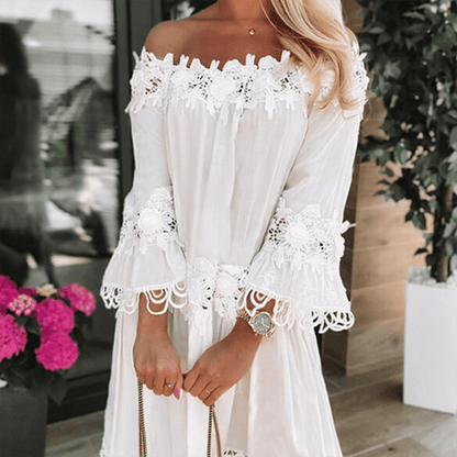 Casual Cold Shoulder Summer Dress