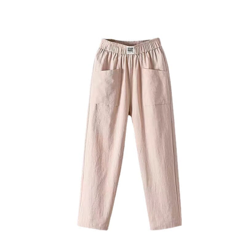 Emma White Linen Pants | Women's Casual Trousers-5