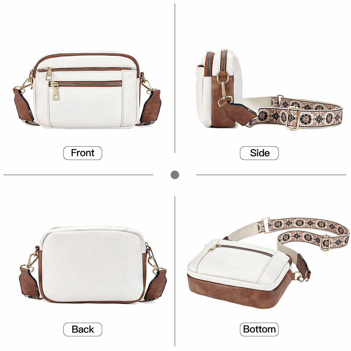 Stylish Women's Cross Body Leather Handbag Purse