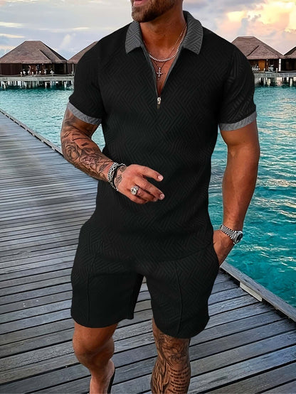 Trendy Graphic Shorts Sleeve Shirt Set