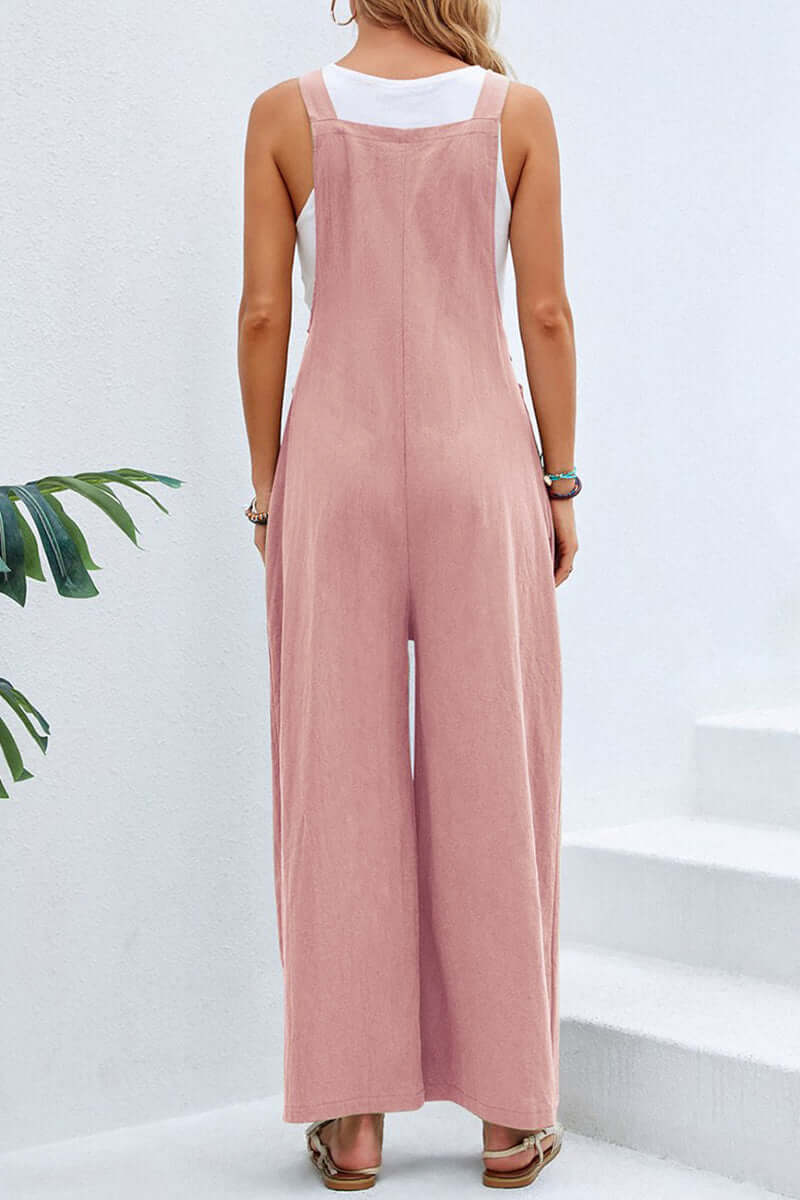 Comfortable V Neck Halter Jumpsuit for Women